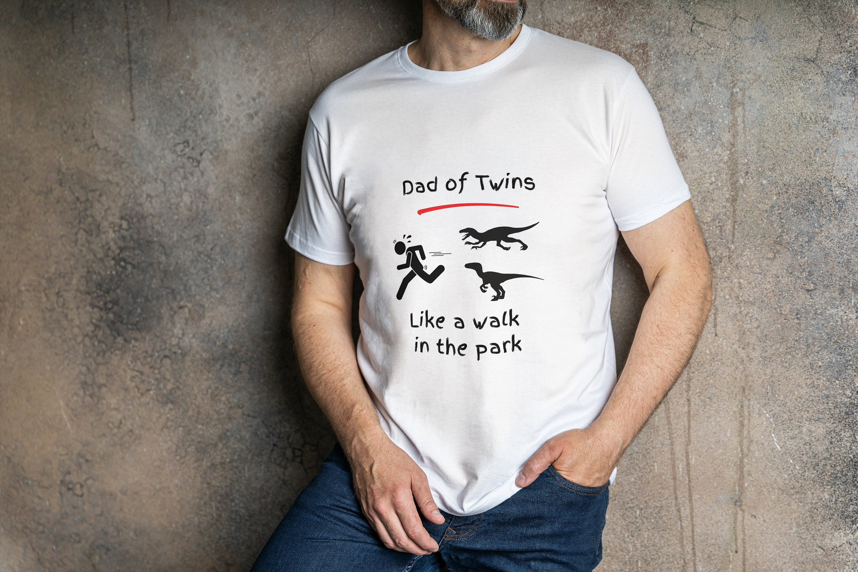 Mens Dad Of Twins Is A Walk In The Park Shirt Dinosaurs Papa Mens Dad Of Twins Is A Walk In The Park Shirt Dinosaurs Papa