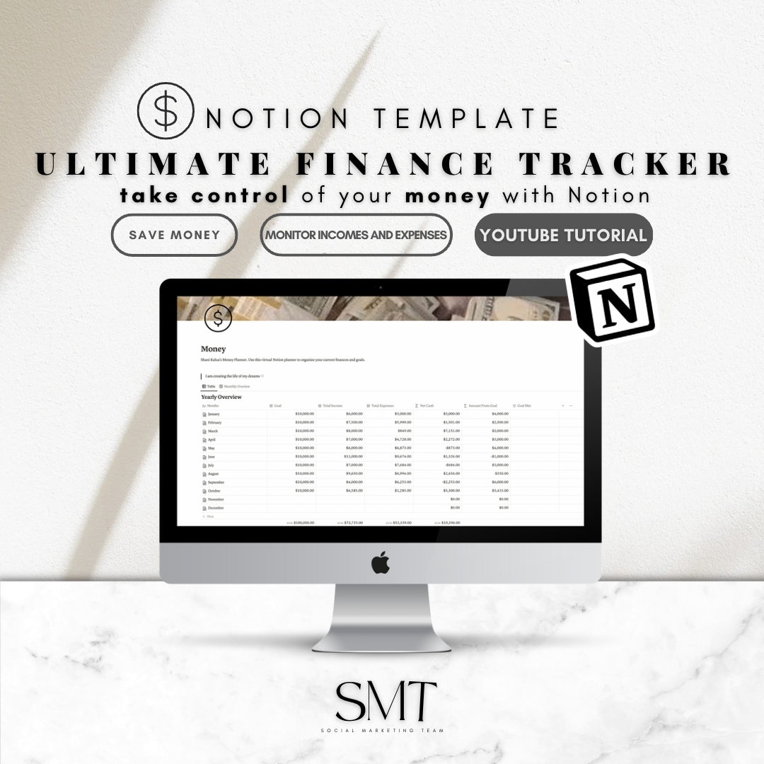 Notion Budget Template, Notion Template Finance, Budget Spreadsheet ...