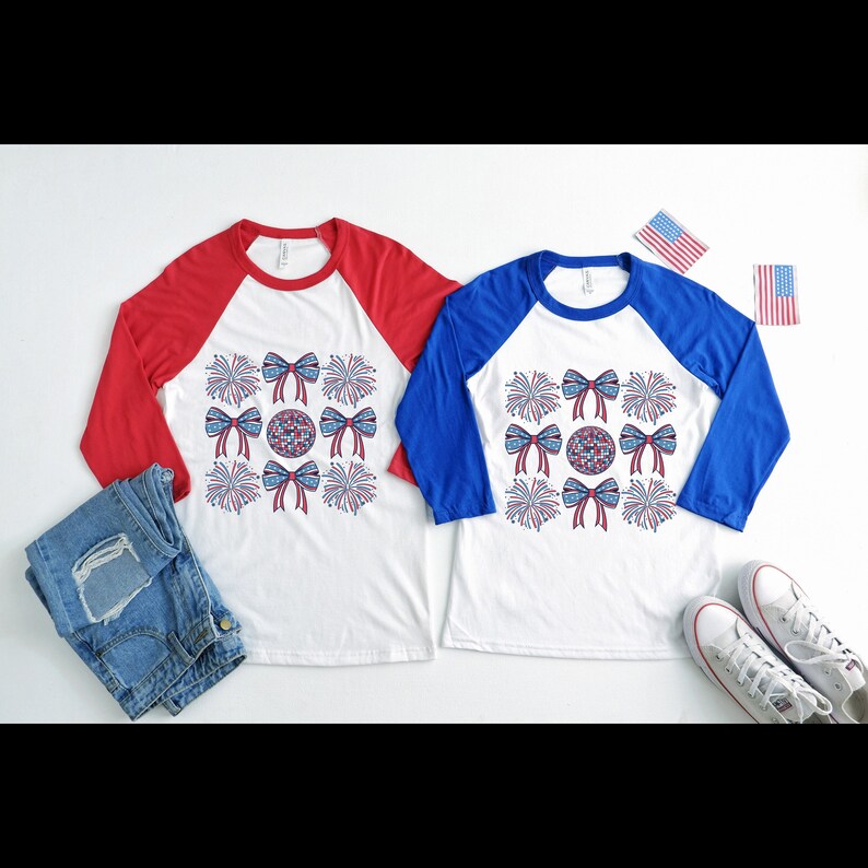 fourth of july raglan shirt