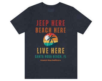 Jeep Here Beach Tshirt