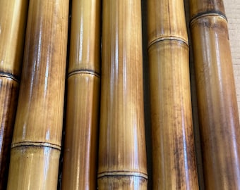 2.5” Diameter Flame Cured Bamboo Pole (You choose length) CUT TO ORDER