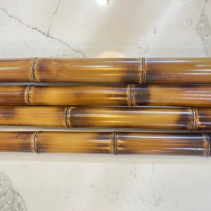 Flame Cured Bamboo Poles (Set of 4): Natural Home Decor, Crafts