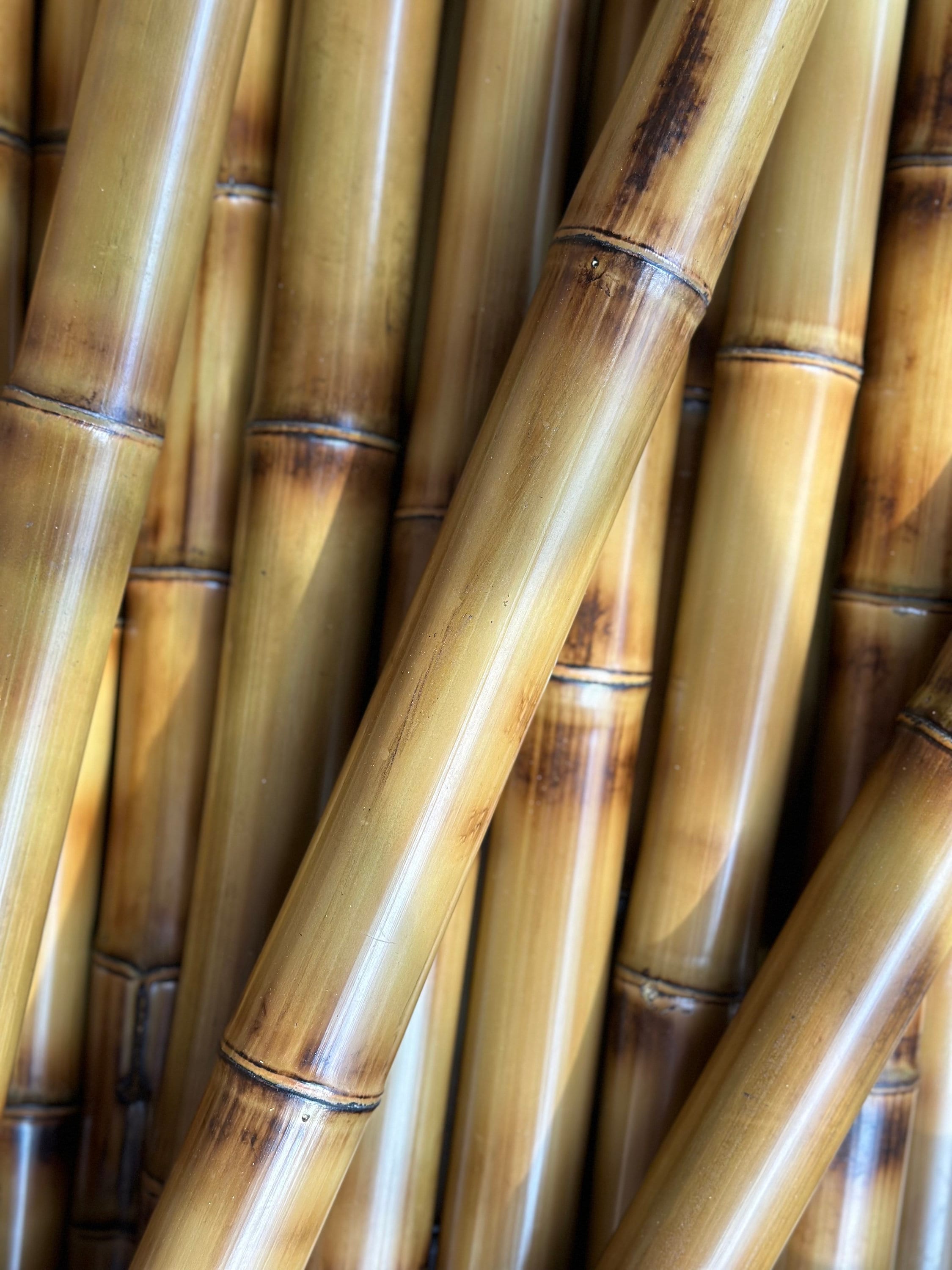 1 - 1-1/2 X 12' Natural Bamboo Poles, Natural Bamboo Sticks