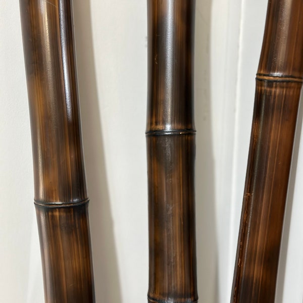 1” Dark Flame Cured Bamboo Pole (You choose length) CUT TO ORDER