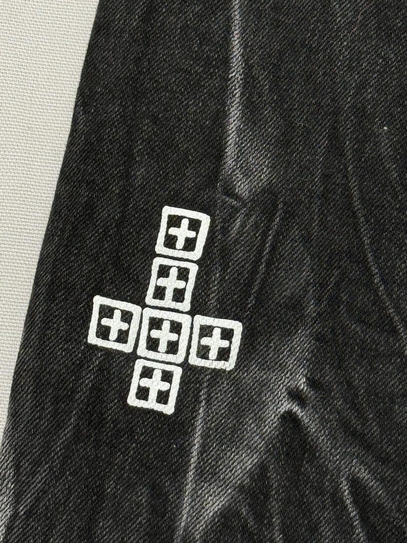 Ksubi Van Winkle KDMFA 20861 Black Pants Cross Stitching 29 image 5