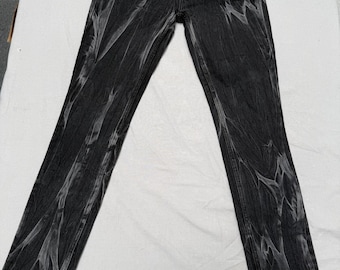 Pantalones negros Ksubi Van Winkle KDMFA 20861 con costura cruzada 29