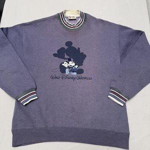Felpa vintage Disney con Topolino che ammicca, Made in USA, taglia L immagine 1