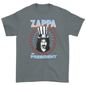 Camiseta de Frank Zappa - Merchandising de Frank Zappa para Presidente - Camiseta Boyfriend - Nueva - Mothers of Invention