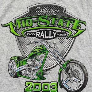 VTG Biker Rally Paso Robles T-shirt Mid California Tee L
