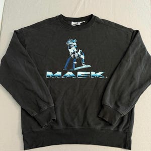 Felpa con cappuccio Bulldog con ornamento sbiadito Mack Truck M