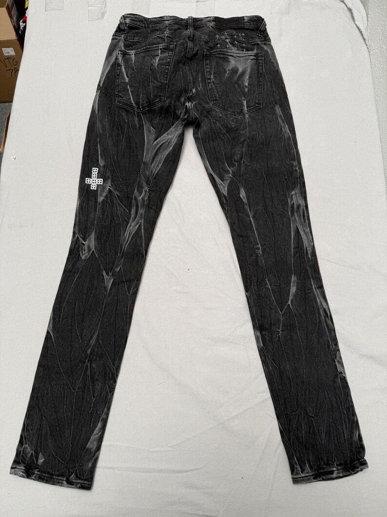 Ksubi Van Winkle KDMFA 20861 Black Pants Cross Stitching 29 image 3