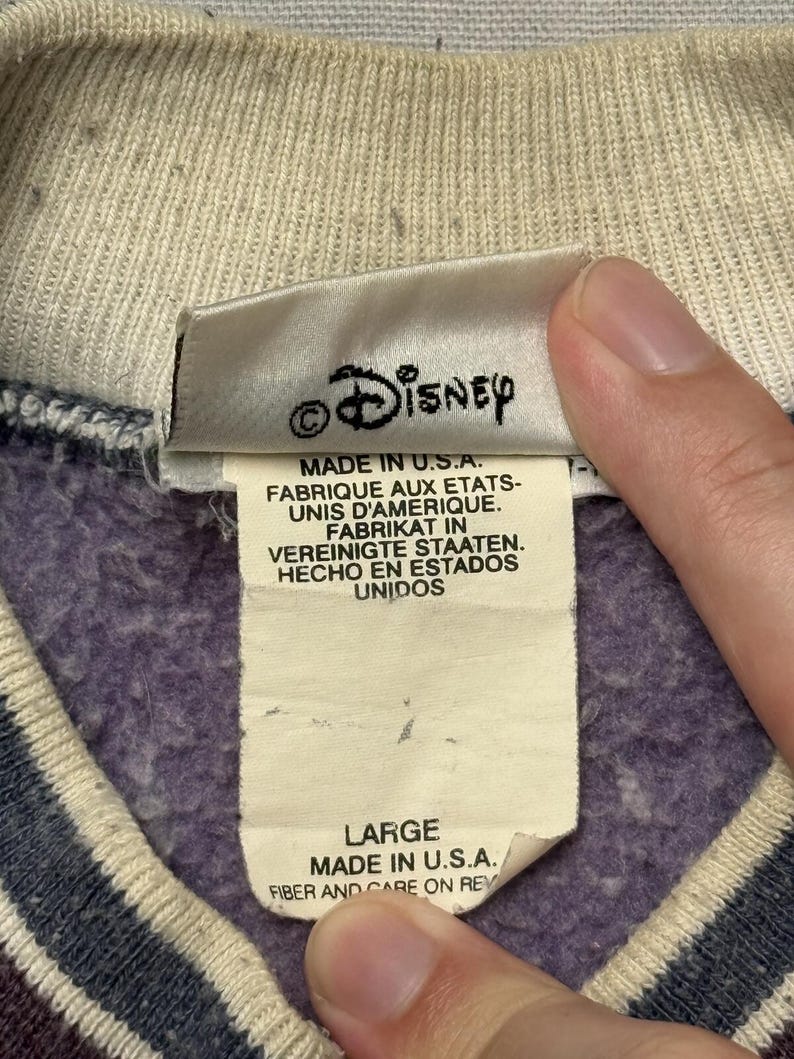 Felpa vintage Disney con Topolino che ammicca, Made in USA, taglia L immagine 4