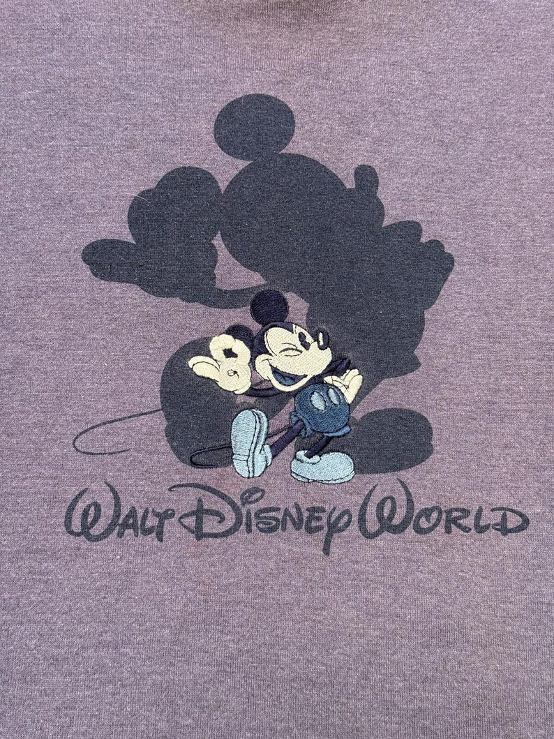 Felpa vintage Disney con Topolino che ammicca, Made in USA, taglia L immagine 6