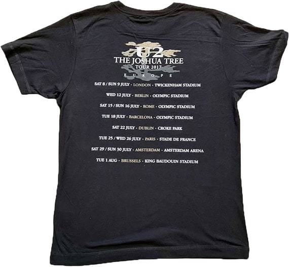 U2 2019年THE JOSHOUA TROEE TOUR Tシャツ Amazon.com: U2 Men's Joshua Tree Photo T-Shirt Large Navy