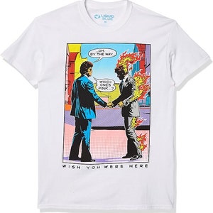 Camiseta Wish You Were Here Camiseta con la portada del álbum - Empresarios / Fuego Pink Floyd - NUEVO