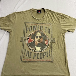 John Lennon T-shirt Power to the People Revolution Tee - XL