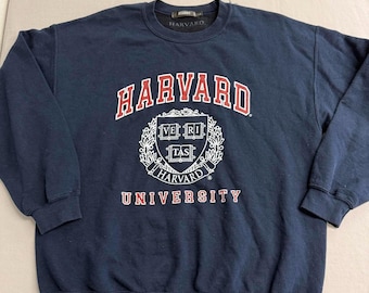 Faded Harvard University Crewneck Veritas Missguided - L