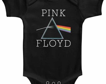 Pink Floyd Baby Bodysuit One Piece- Officially Licensed Darkside of the Moon Merch - New Baby Music/Band Gift