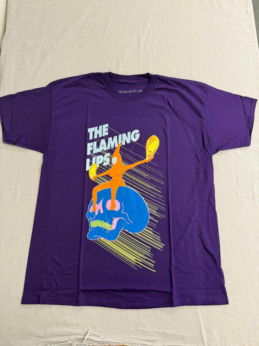 Flaming Lips Skull Rider Tee Purple European Import L - Etsy