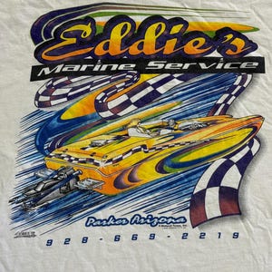 Speedboot-T-shirt Lake Havasu Eddie&#39;s Marine Service 2XL
