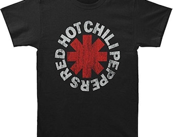 Red Hot Chili Peppers Mens T-shirt- Officially Licensed RHCP Asterisk / Angel in Heaven Merch - 90s Boyfriend Tee