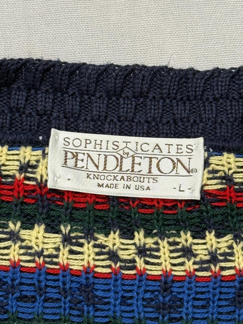 Vintage Pendleton Sophisticates Damen Pullover Weste Schaf L Bild 2