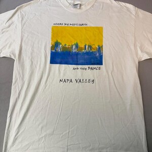 VTG Napa Valley T-shirt Art D Brinker Where Sky Meets Earth