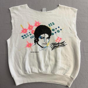 Vintage Michael Jackson 1984 Victory Tour 84 Sleeveless