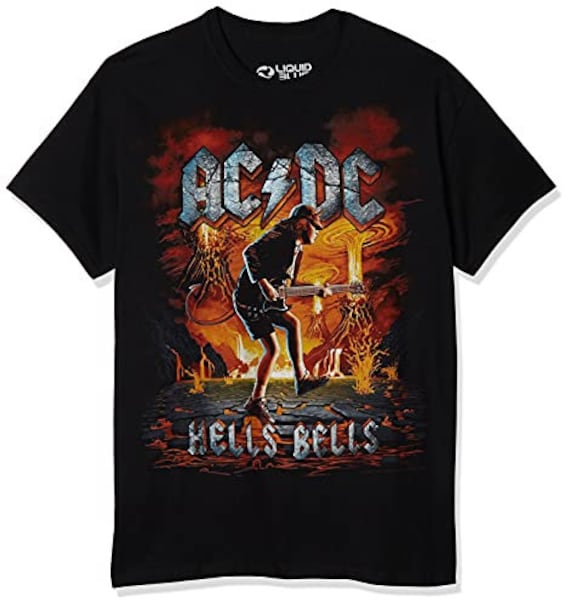 AC/DC ACDC Maglietta Uomo A Maniche Lunghe – Rock Label, Cotone Ringspun, Vestibilità Comoda, Licenza Ufficiale, Taglia S (Nero)