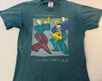Verblasstes New Orleans Jazz T-Shirt und alles, was Jazz Kubismus - M