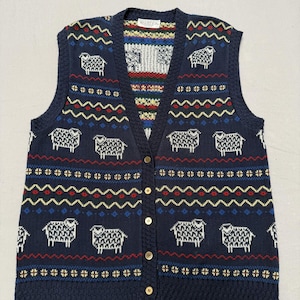 Vintage Pendleton Sophisticates Damen Pullover Weste Schaf L Bild 1