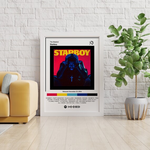The Weeknd Starboy Album Art For Apartment Digital Print - Etsy.