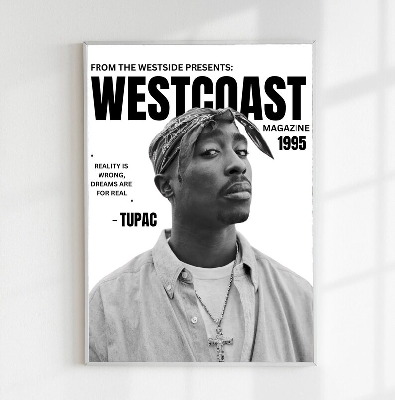 Tupac 2pac Poster For Apartment Wall Print Hip Hop Rap Etsy Australia