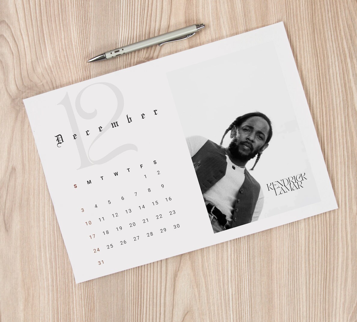 2023 West Coast Hiphop Calendar Landscape Minimalist Monthly Etsy