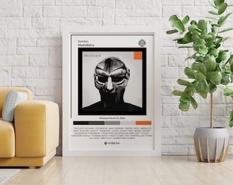 Madvillain | MF DOOM & MadLib | Madvillainy | Album Artwork for Apartment | Print | Wall Art | Hip Hop | Music Poster | Digital Download