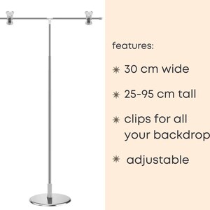 Mini Backdrop Stand for Flat Lays on Your Table Hang Your Cloth or ...