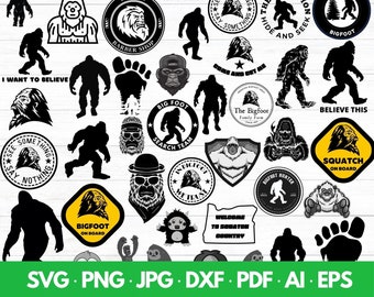 Bigfoot SVG Bundle, Sasquatch Silhouette, Cricut Files (Digital Download)