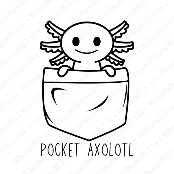 Original Pocket Axolotl, Axolotl Svg, Baby Animals, Pocket Pal, Animal Friends, Cut Files, Shirt Designs, Cricut Svg, Svg Cut Files