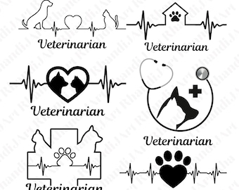 Veterinarian 6 Pack Bundle, Animal Doctor, Pet Doctor, Doctor, Vet Hospital, Dog Svg, Cat Svg, Small Animals Svg, Cricut Svg