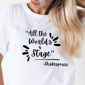 Die ganze Welt ist eine Bühne, William Shakespeare, Wie es Ihnen gefällt, Spielen, Schreiben, Poesie, Gedicht, Shakespeare, Cricut