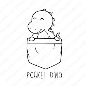 Original Pocket Dino, Dino Svg, Baby Dino, Dinosaur Svg, Dino Clipart, Dino Cut File, Shirt Designs, Cut Files, Cricut Svg, Svg Cut Files