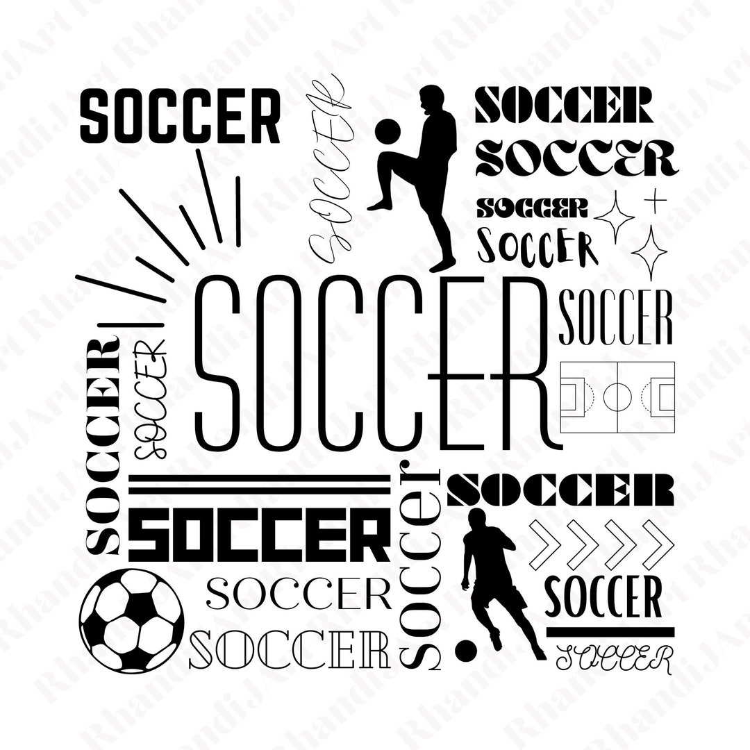 Soccer Collage Svg, Soccer Ball Svg, Goal Svg, Free Kick Svg, Corner