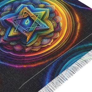 Women&#39;s Jewish Star Shawl | Lightweight Wrap & Scarf for Women | Designer Fashion Scarf