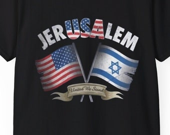 Jerusalem T-Shirt | Jewish Pride Tee, Unisex Cotton