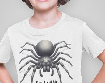 Camiseta con gráfico de araña/Camiseta ajustada de algodón, regalo para amantes de los arácnidos
