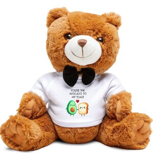 Valentine’s Day Teddy Bear | Custom t-shirt Bear | Gift for Him, Her, or Couples | Soft Plush Romantic Keepsake