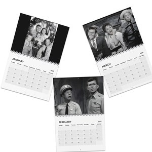 2025 &quot;Andy Griffith Show&quot; Wall Calendar | Vintage Sitcom Photos & Hollywood Portraits | 1960s TV Memorabilia