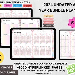 Digitaler Kalender| Tagesplaner| atomarer Gewohnheits-Tracker | digitales Tagebuch | digitaler Monatsplaner| Buchhaltungsplaner | undatierte Notizen