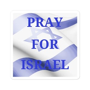 Pray for Israel Sticker | Unique Jewish Heritage Gift | Israel-Inspired Home Decor
