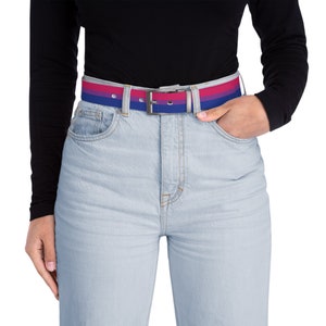 Custom Bisexual Pride Belt | LGBTQ+ Fashion Accessory | Queer Belt for Him or Her | Gender-Neutral Pride Clothing